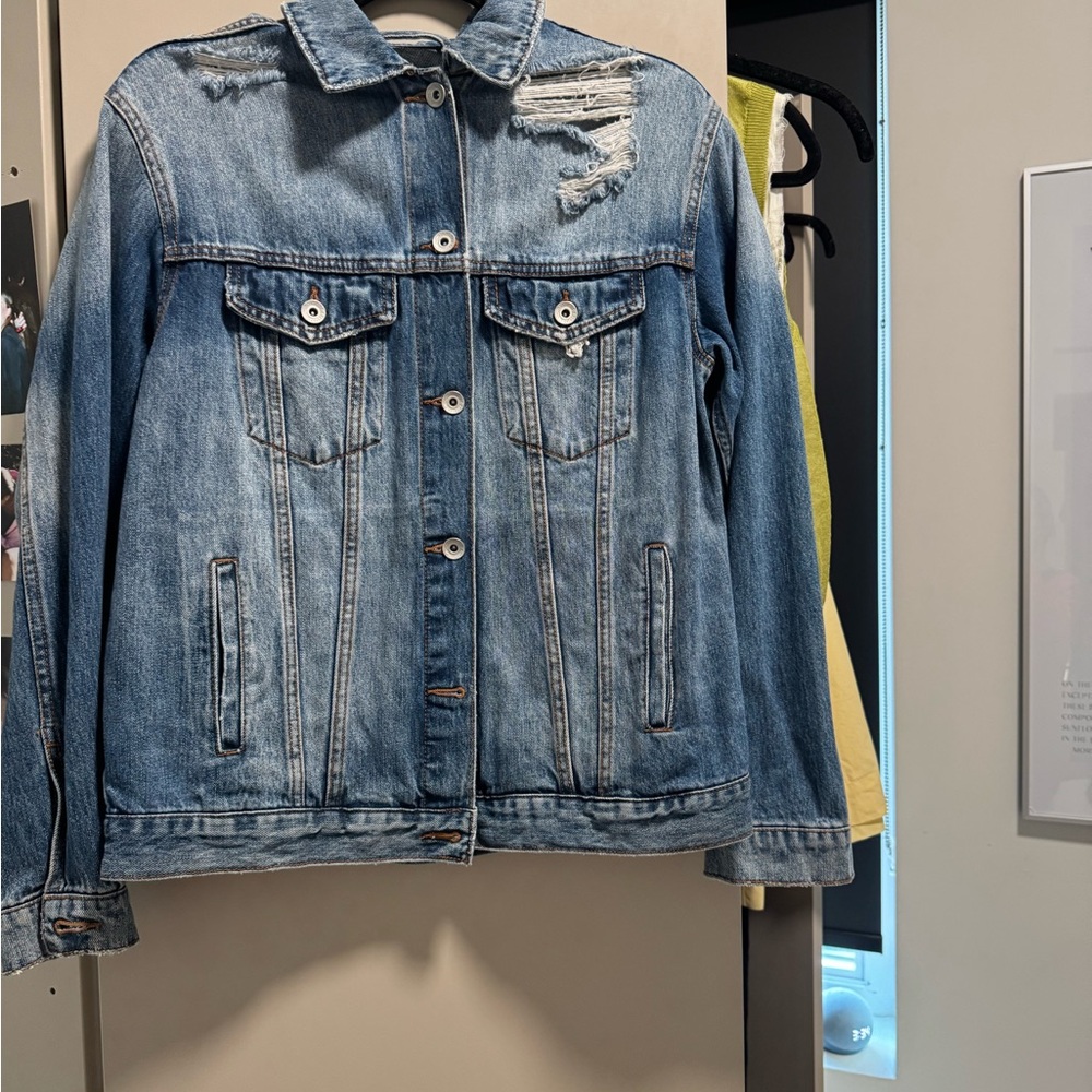 Band of Gypsies Light Blue Distressed Jacket
